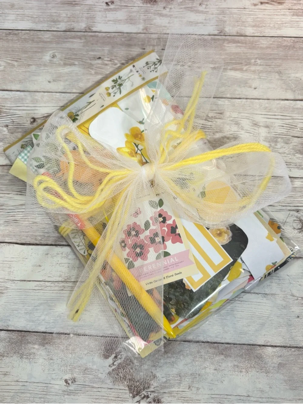 Yellow Junk Journal Paper Scrap Pack Kit 100 Pc Ephemera Planner Decor Scrapbook
